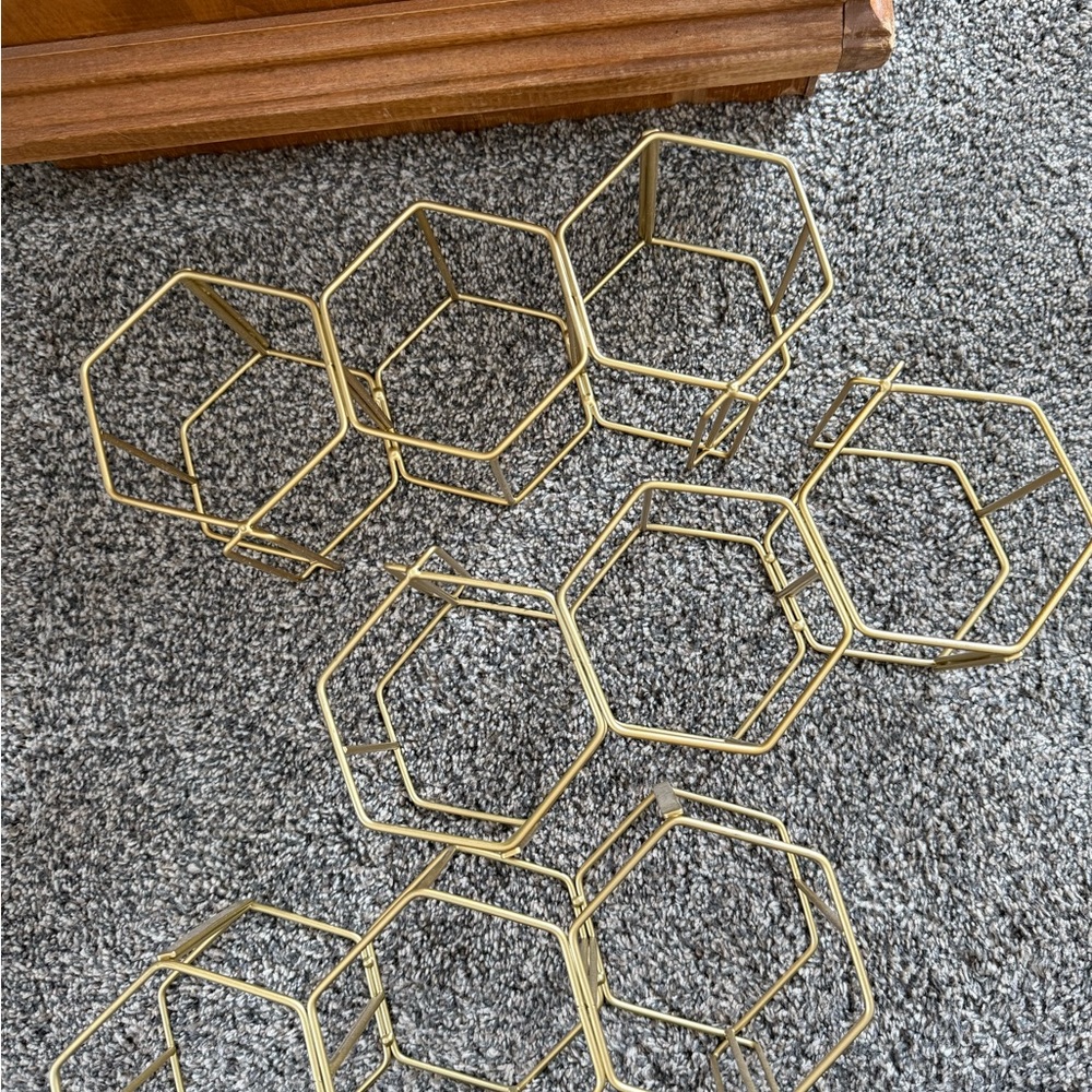 Gold Hexagonal Rack